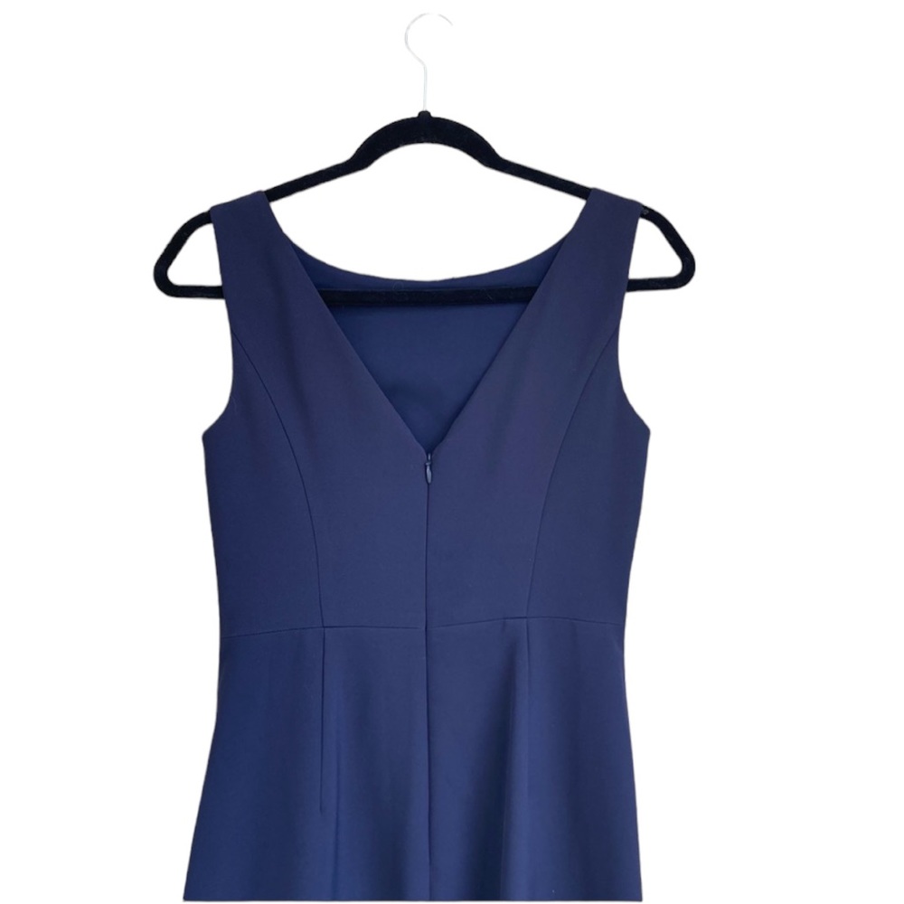 Eliza J Nordstrom Ruffle Front Gown Womens Size 6 Navy Blue Sleeveless - Picture 8 of 12